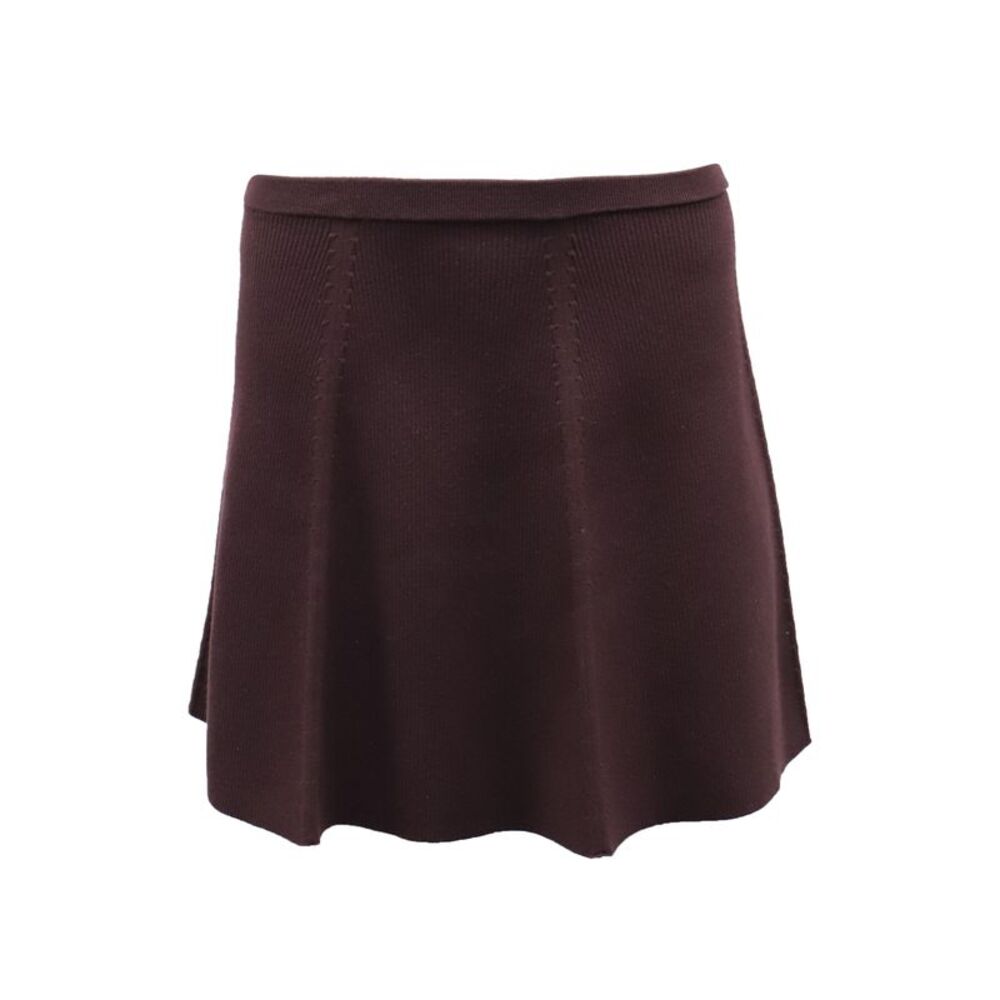 Theory High Waisted A-line Skirt in Burgundy Viscose